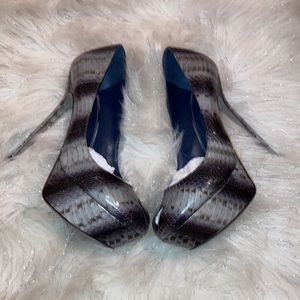 Sergio Rossi Snakeskin Leather Designer Stiletto Heels 50% Off Purchase Price‼️